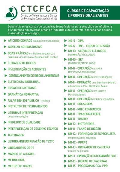 Ctcfca - centro de treinamento e cursos de formação continuada andrade foto 4